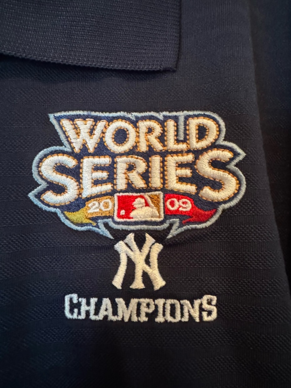 New York Yankees 2009 World Series Champions XL POLO SHIRT EMBROIDERED BASEBALL